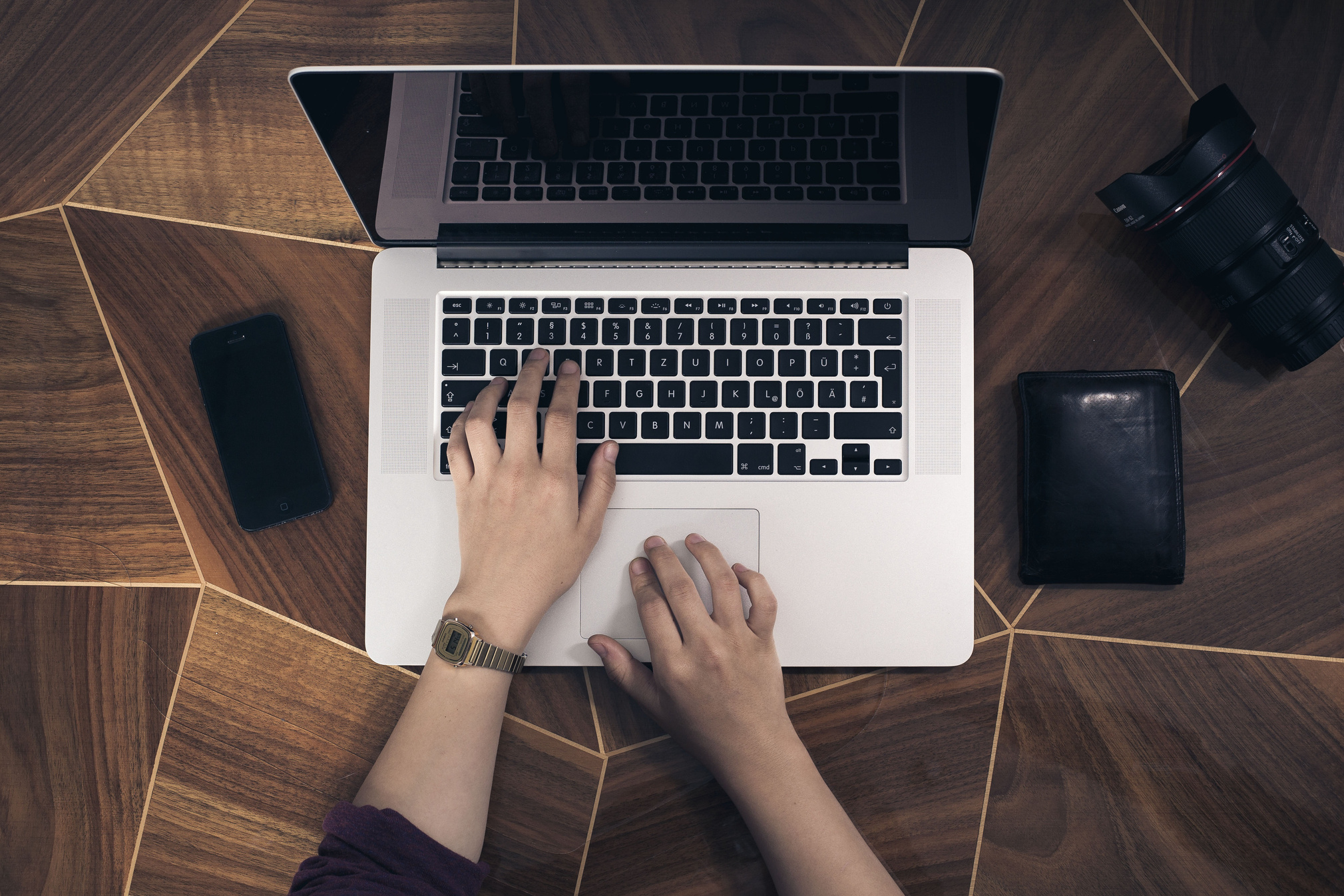 Photographer Working on Laptop